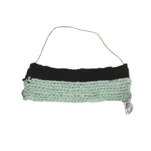 Crochet Mini Top in Brown & Blue - Image 1