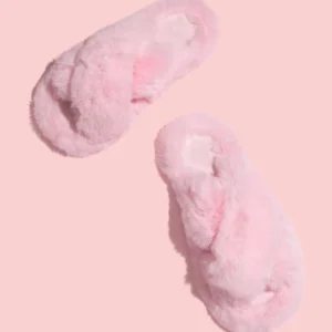 Fur Crossover Slide - Pink - Image 3