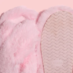 Fur Crossover Slide - Pink - Image 4