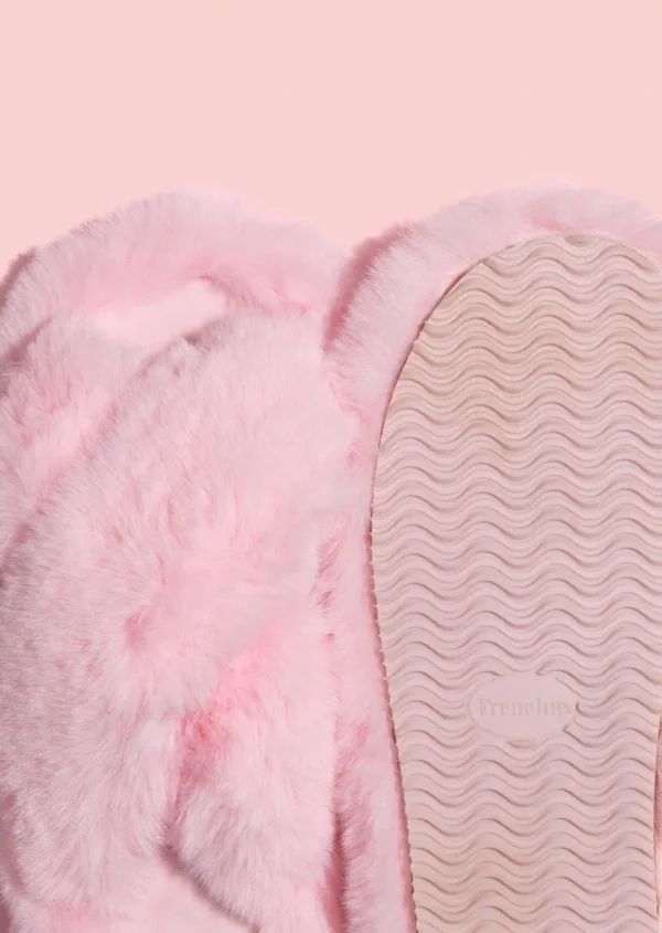 Fur Crossover Slide - Pink - Image 4